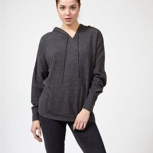 Sweet Romeo Gray Dolman Relaxed Fit Hoodie Long Sleeve Sweater
